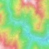 Mapa topográfico Fervento di Sopra, altitude, relevo