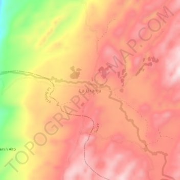 Mapa topográfico La Granja, altitude, relevo