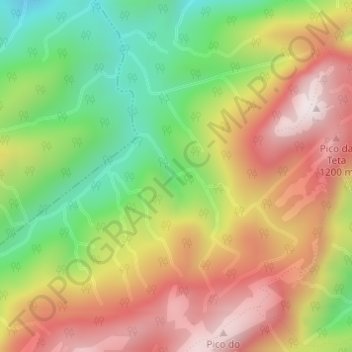 Mapa topográfico Cachoeira do Tabuleiro, altitude, relevo