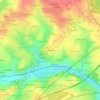 Mapa topográfico Les Boudières, altitude, relevo