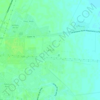 Mapa topográfico La Paz, altitude, relevo