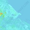 Mapa topográfico Kourou, altitude, relevo