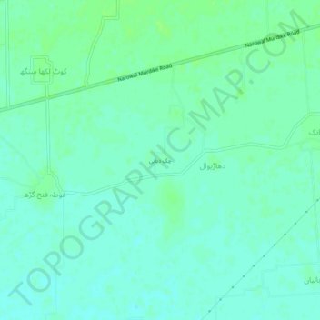 Mapa topográfico Chak Dobani, altitude, relevo