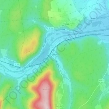 Mapa topográfico Haumatt, altitude, relevo