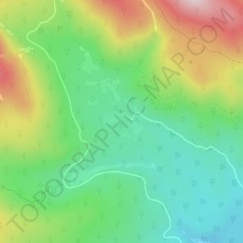 Mapa topográfico Upper Michigan Dam, altitude, relevo