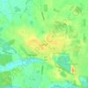 Mapa topográfico Lynge, altitude, relevo