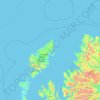 Mapa topográfico Back, altitude, relevo