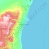 Mapa topográfico Punta Arenas, altitude, relevo