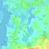 Mapa topográfico Quélénnec, altitude, relevo