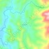 Mapa topográfico El Cuchillo, altitude, relevo