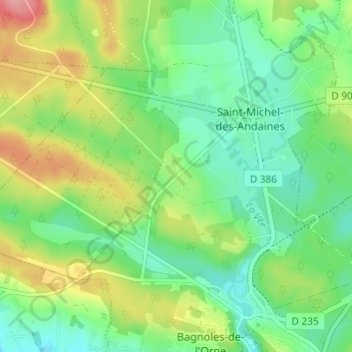 Mapa topográfico La passée, altitude, relevo