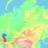 Mapa topográfico Ásia, altitude, relevo