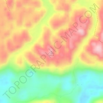 Mapa topográfico 465, altitude, relevo