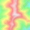 Mapa topográfico Cerro Hermoso, altitude, relevo