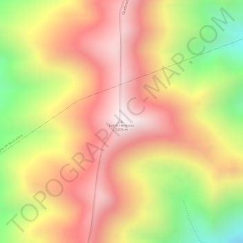 Mapa topográfico Cerro Hermoso, altitude, relevo