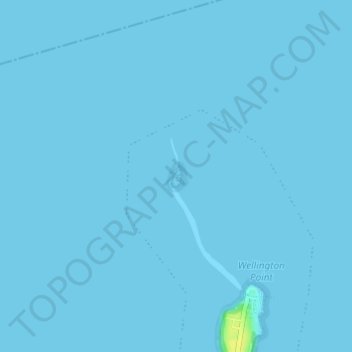 Mapa topográfico King Island, altitude, relevo