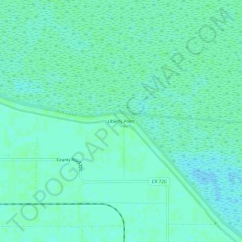 Mapa topográfico Liberty Point, altitude, relevo