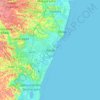 Mapa topográfico Recife, altitude, relevo