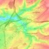 Mapa topográfico Lauvallières, altitude, relevo