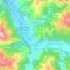 Mapa topográfico L'Otero, altitude, relevo