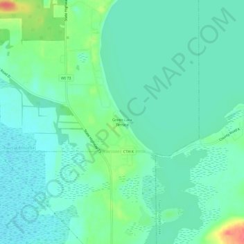 Mapa topográfico Green Lake Terrace, altitude, relevo