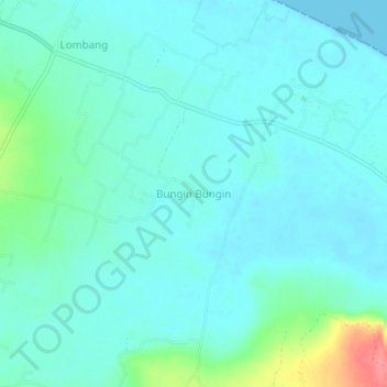 Mapa topográfico Bungin Bungin, altitude, relevo