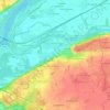 Mapa topográfico La Maison Rouge, altitude, relevo