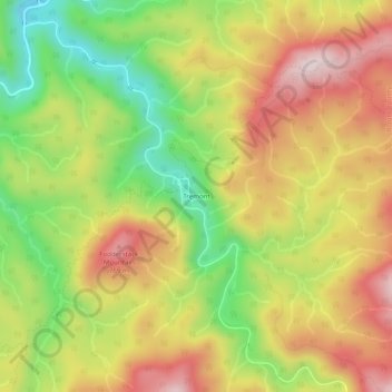 Mapa topográfico Tremont, altitude, relevo