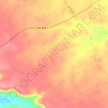 Mapa topográfico La Caracola, altitude, relevo