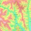 Mapa topográfico Jiuzhaigou, altitude, relevo