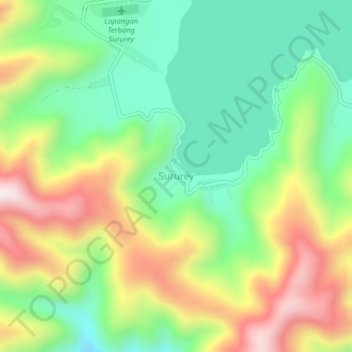 Mapa topográfico Sururey, altitude, relevo