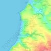 Mapa topográfico Kervel Izella, altitude, relevo