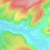 Mapa topográfico La Garenne, altitude, relevo