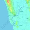 Mapa topográfico Chittagong, altitude, relevo