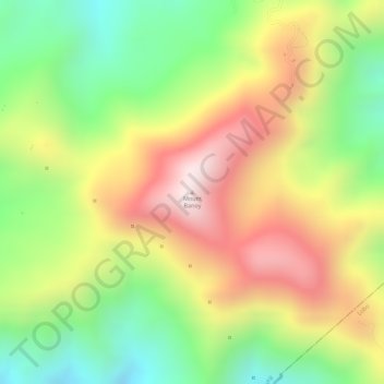 Mapa topográfico Mount Banoy, altitude, relevo