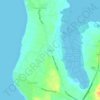 Mapa topográfico Tuble, altitude, relevo
