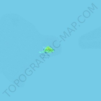 Mapa topográfico Kalayaan, altitude, relevo