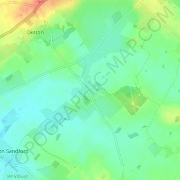 Mapa topográfico Ford, altitude, relevo