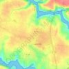 Mapa topográfico Croix Rouge, altitude, relevo