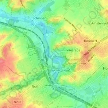 Mapa topográfico Kathagen, altitude, relevo