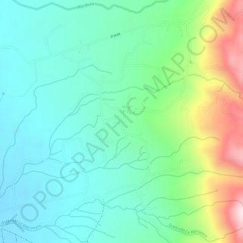 Mapa topográfico El Recreo, altitude, relevo