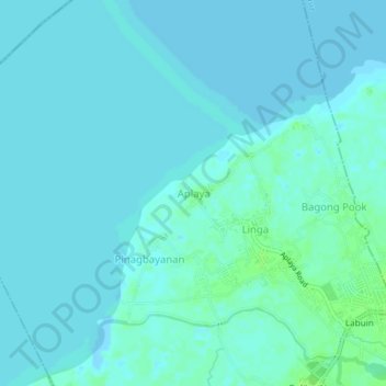 Mapa topográfico Aplaya, altitude, relevo