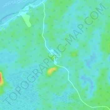 Mapa topográfico Ngombi, altitude, relevo