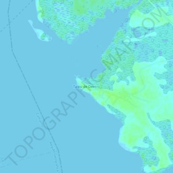 Mapa topográfico Taipu de Dentro, altitude, relevo