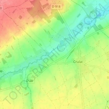 Mapa topográfico Bouvet, altitude, relevo