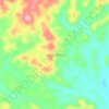 Mapa topográfico Muara Wahau, altitude, relevo