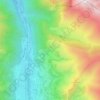 Mapa topográfico Cazaux-Dessus, altitude, relevo