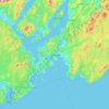 Mapa topográfico Saint John, altitude, relevo