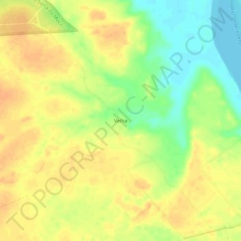 Mapa topográfico Velha, altitude, relevo