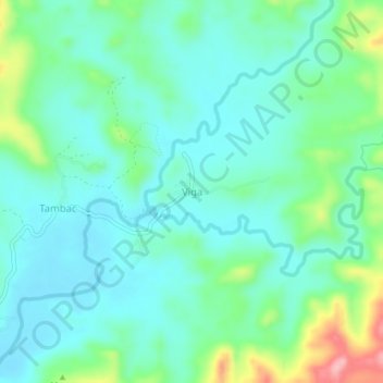 Mapa topográfico Viga, altitude, relevo
